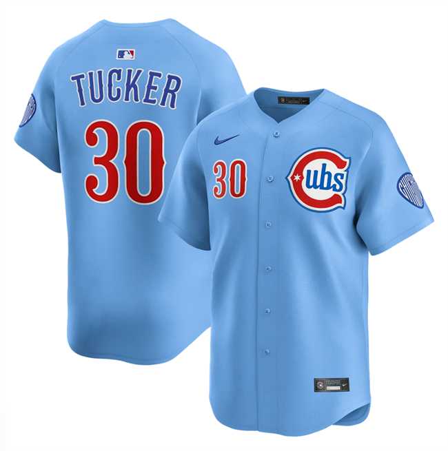 Men%27s Chicago Cubs #30 Kyle Tucker Blue 2024-25 2nd Alternate Limited Stitched Jersey Dzhi->chicago cubs->MLB Jersey